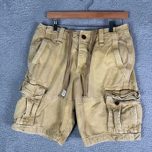 Pantalones Cortos Carga Abercrombie & Fitch De Colección Para Hombre 30 Marrón Militar Y2K Pesados - Imagen 1 de 7