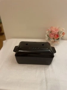Black HR Ceramic Emile Henry Bread Loaf Baker 2.1 Quart - Picture 1 of 14