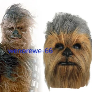 New Star Wars Chewbacca Mask Chewie Latex Cosplay Rubber Headgear Halloween Prop - Picture 1 of 14