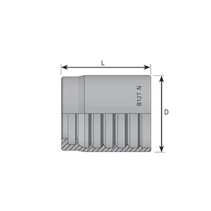 BOCCOLA PER TUBO 1" 1/2 1SN/2SN/2SC/R1AT/R2AT - SENZA PELATURA - INOX - Picture 1 of 1