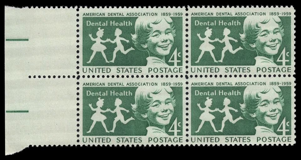 US Scott # 1135, Dental Health, Block of (4) 1959 4¢ Stamps, MNH - Image 1 of 1