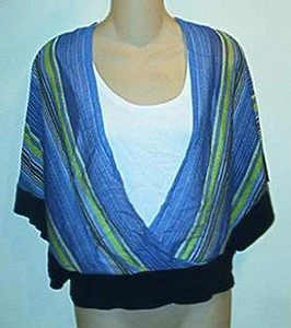 Jones New York NWT $99 Kimono Sleeve Layered Look Top PM - Picture 1 of 1