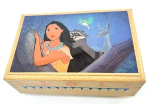 Disney Pocahontas Colors of the Wind Wooden Music Jewelry Box Handmade USA - Picture 1 of 5