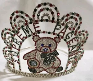 ORSO DI NATALE strass diadema corona bellezza sfilata di moda principessa regina - Foto 1 di 4