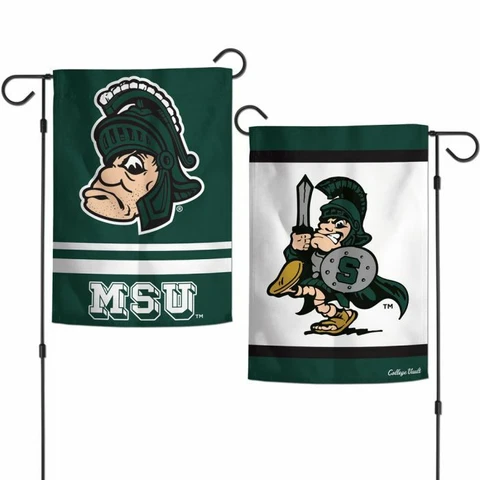 MICHIGAN STATE SPARTANS COLLEGE VAULT 2 SIDED GARDEN FLAG 12"X18" BANNER NCAA Cover