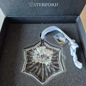 2019 Waterford Lead Crystal SNOW CRYSTAL 40035470 Christmas Ornament. In the Box - Picture 1 of 24