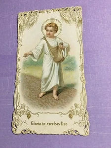 ANTIQUE HOLY CARD FROM SR SERENA TO AGNUS - FROM CATHOLIC SCHOOL - Picture 1 of 2