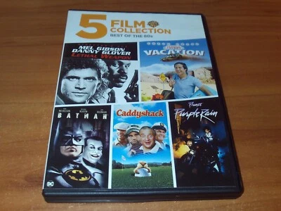 Lethal Weapon/Vacation/Batman/Caddyshack/Purple Rain (DVD 3-Disc Set 2018) Foto 1 de 2