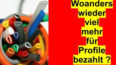 Kantenschutzprofil Kantenschutz Keder Profil Klemmprofil Gummi für Blech PVC  - Bild 1 von 4