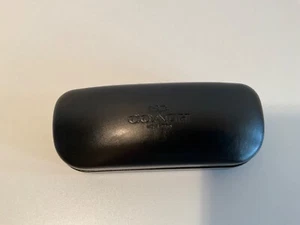 Black Hard Shelled Coach Glasses Case Embossed For Eye Glasses Or Sunglasses - Picture 1 of 4