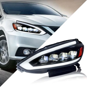 Headlight Assembly For Nissan Sentra 16-22 HID Xenon Sequential Signal Full LED - Picture 1 of 12