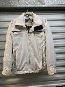 Vintage 90s RIP CURL Mountainwear Zip White Ski Jacket Size G-XS Adjustable Cuff - Picture 1 of 19