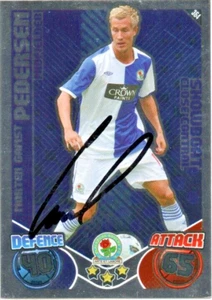 TARJETA COLECCIONABLE MORTEN GAMST PEDERSEN FIRMADA BLACKBURN 2010/2011 MATCH ATTAX + CERTIFICADO DE AUTENTICIDAD - Imagen 1 de 1