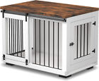 Zakkart Dog Crate Furniture for Large Dogs up to 60 Lbs. - Barn Door Puppy Kenne