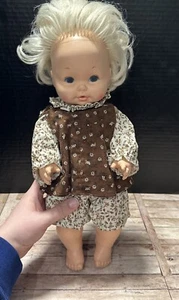 Mattel Tender Love Baby Doll 1969 Drinks Wets Blonde Hair Blue Eyes  - Picture 1 of 9