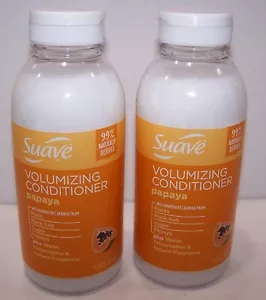 2 X Suave Naturally Derived Papaya Volumizing Hair Conditioner 11 oz Bottle - Picture 1 of 2