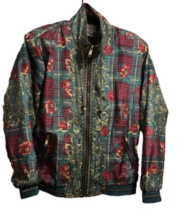 VTG 80s Westbound Windbreaker Jacket Women's Sz M Floral Sport Fresh Prince - Picture 1 of 8