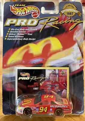SIGNED 97’ NASCAR Mattel Hot Wheels Pro Racing 1st Edition Bill Elliott TG - Image 1 of 3