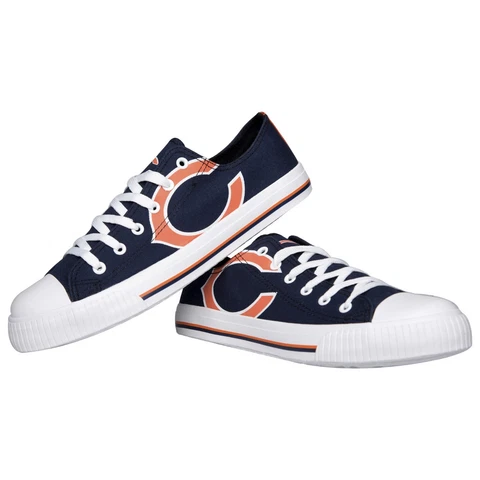 Chicago Bears NFL Men's Low Top Big Logo Canvas Shoes FREE SHIP Cover