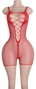 Rhinestone Romper - Red - One Size - Picture 1 of 2