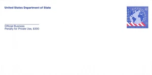 UO86 US Consular Service Bicentennial Official Stamped Envelope 52c 1992 CV $8 - Picture 1 of 2