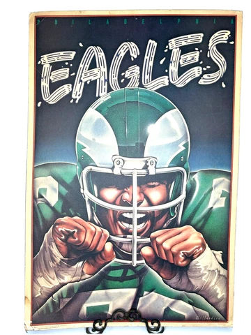 Philadelphia Eagles NFL Vintage 1974  Willardson Poster Board 36" x 24" Cover