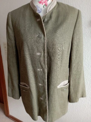 Meico Trachtenjacke, Gr. 44, grün-beige - Bild 1 von 2