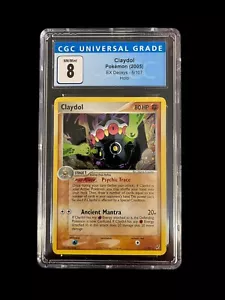 CGC 8 Claydol 5/107 EX Deoxys 2005 Holo Rare Stamped Pokemon Karte - Bild 1 von 2