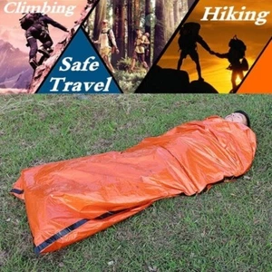 Reusable Emergency Sleeping Bag Thermal Waterproof Bags Survival Outdoor Camping - Picture 1 of 12