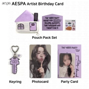 AESPA Karina Oficial MD Artista Tarjeta de Cumpleaños Tarjeta Fotográfica Bolsa Paquete KPOP K-POP - Imagen 1 de 12