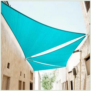 ColourTree Turquoise Custom Size Triangle Sun Shade Sail Canopy Fabric Outdoor - Picture 1 of 8