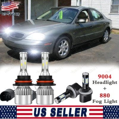 Combo de 4 faros antiniebla LED HI/LO para Mercury Sable 2000-2005 6000K Foto 1 de 4