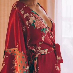 S-3XL Women's Floral Rayon Yukata Japanese Style Kimono Bath And Sleep Wear Robe - Picture 1 of 31