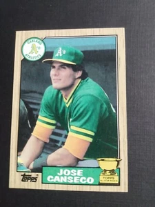 Jose Canseco 1987 Topps All-Star Rookie Gold Cup Karte #620 - Bild 1 von 2