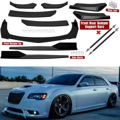 For Chrysler 300 SRT8 Front Rear Bumper Lip Spoiler Splitter Body Kit Side-Skirt - Image 1 of 4