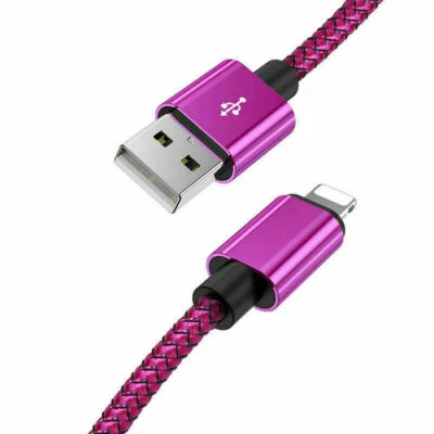 2m 3m Extra Long Data Fast Charging Charger Cable USB For iPhone 7 8 6 iPad Cord - Image 1 of 4