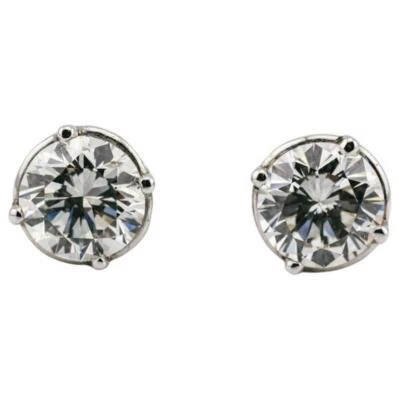 Aretes de diamantes con certificación GIA 3,01 K VS2 2,91 J SI1 Foto 1 de 4