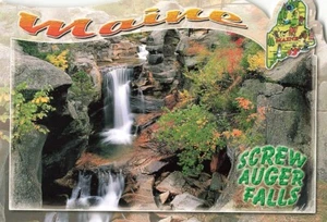 Taladro de tornillo postal Falls Maine ME troquelado 4x6 - Imagen 1 de 2