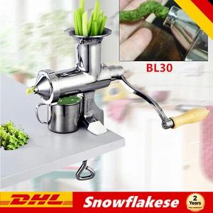BL30 Manuelle Saftpresse 304 Edelstahl Entsafter für Weizengras Wildkräuter - Bild 1 von 12