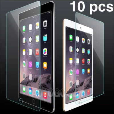 10 x Premium HD Tempered Glass Screen Protector for Apple iPad Air 1 2 / Mini - Image 1 of 4
