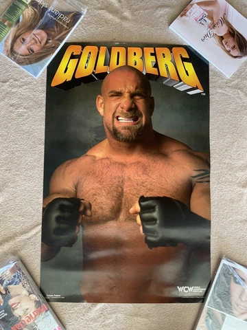 WCW Bill Goldberg- Menacing Wrestling Poster WWE 24X36 (New/Sealed) Cover