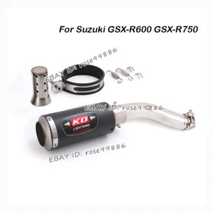 For Suzuki GSXR 750 600 2008~2010 Exhaust Link Pipe With Carbon Fiber Muffler - Picture 1 of 11