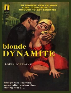 9897. Póster de decoración. Habitación pared del hogar. Cubierta de libro retro dinamita rubia. Louis Lorraine - Imagen 1 de 1