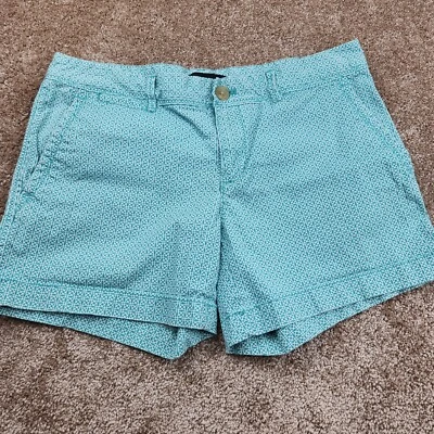 Pantalones cortos de vestir para mujer Banana Republic turquesa estampado geométrico talla 2 Foto 1 de 4