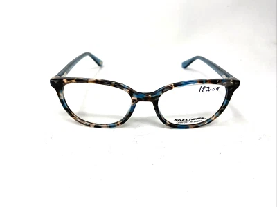 SKECHERS EYEWEAR SE50024 047 50-17-140 TORTOISE BLUE FLEX HINGE EYEGLASSES YH75 - Image 1 of 4