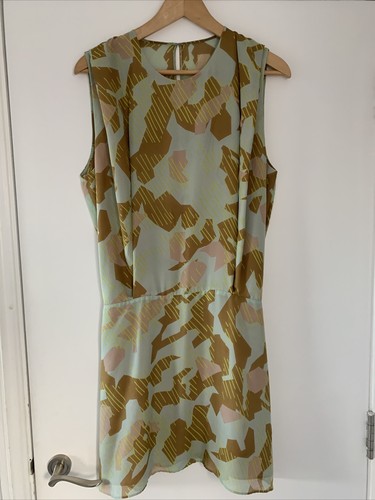 ACNE STUDIOS ABITO MIMETICO ASTRATTO IN SETA STAMPATO TAGLIA 36 (UK8)