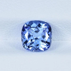 1.74 Cts Beautiful Luster AA Natural Tanzanite 7mm Cushion Cut....!!!! - Picture 1 of 2