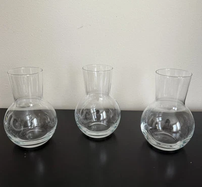 Set of 3 Small Glass Bud Vases - Image 1 of 4