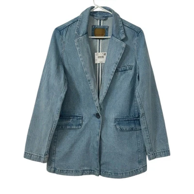 American Eagle Outfitters Light Blue Oversized Jacket(Size Small) - Image 1 of 4