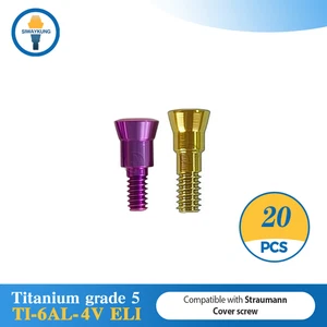 Tornillo de cubierta dental de titanio 20 piezas compatible con plataforma Straumann ITI RC / NC - Imagen 1 de 10